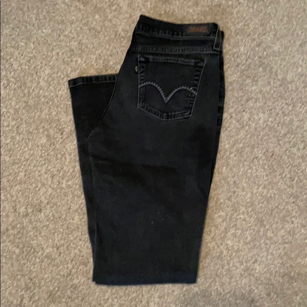 Women’s Black Levi’s 505 Straight Stretch Jeans 8